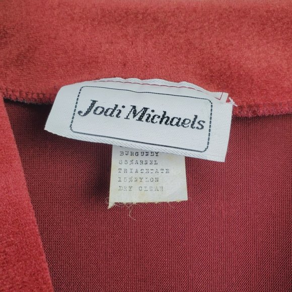 Vintage 1980's Jodi Michaels Belted Velvet Rhinestone Short Sleeve Jumper, 9/10 - Picture 10 of 12